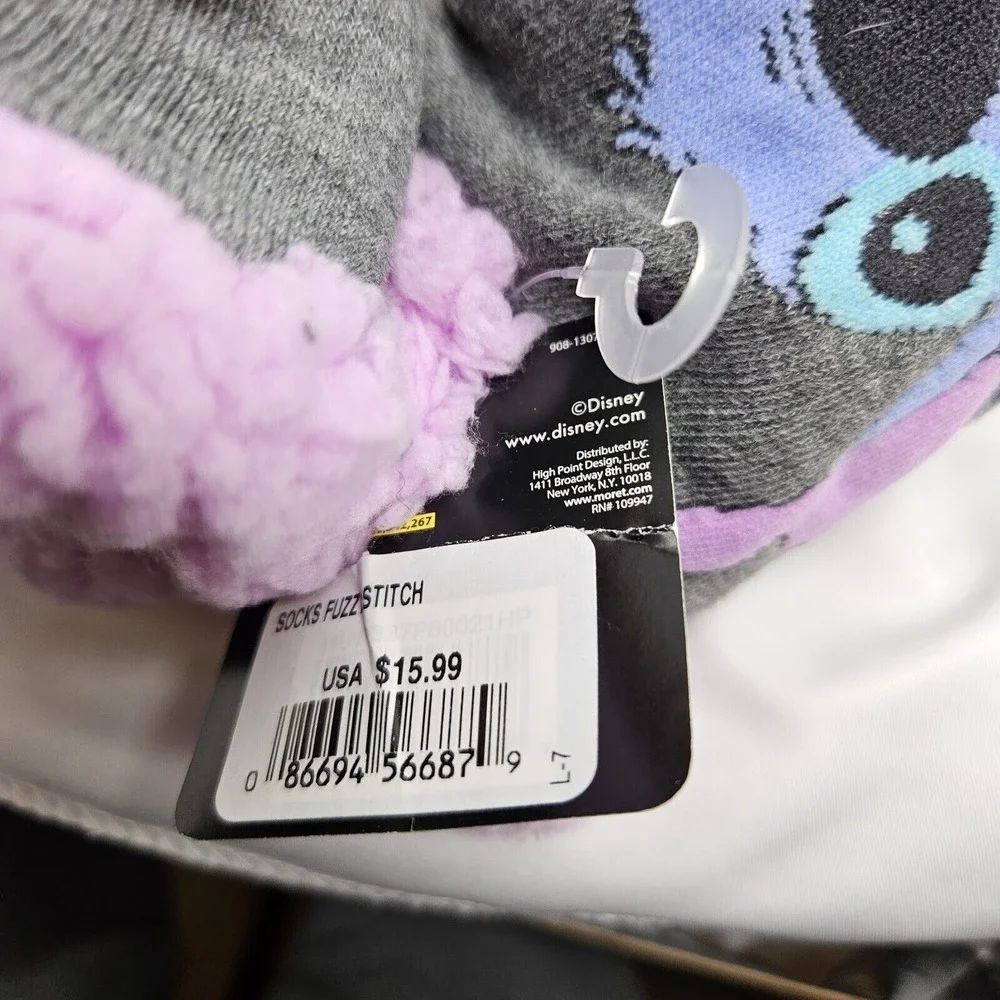 Disney Stitch Women's Lounge Socks Shoe Size 9-11 NWT‎
